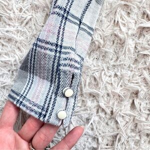 Plaid Kids Leggings - Gray and Pink